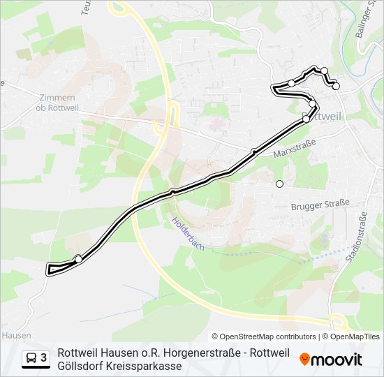 3 Bus Line Map