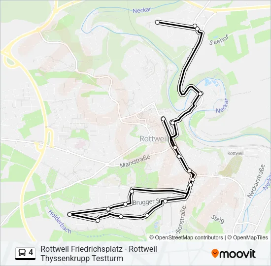 4 Bus Line Map