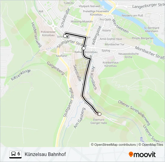 6 Bus Line Map