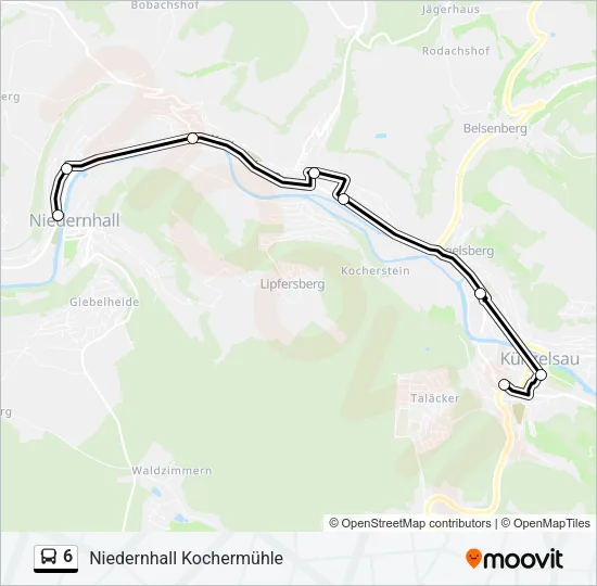 6 Bus Line Map
