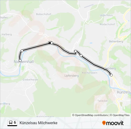 6 Bus Line Map