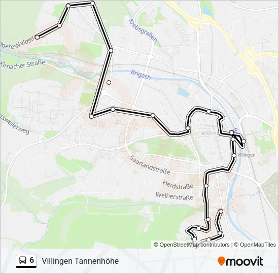 6 Bus Line Map
