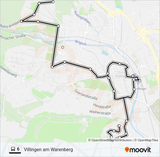 6 Bus Line Map