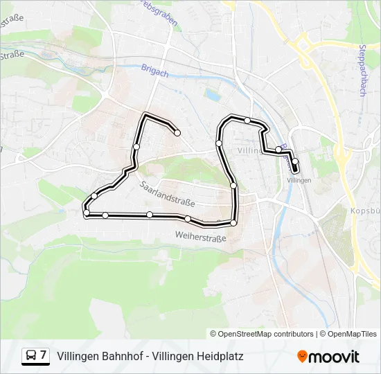 7 Bus Line Map