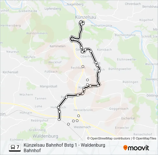 7 Bus Line Map