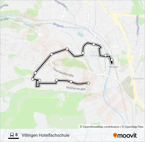 8 Bus Line Map