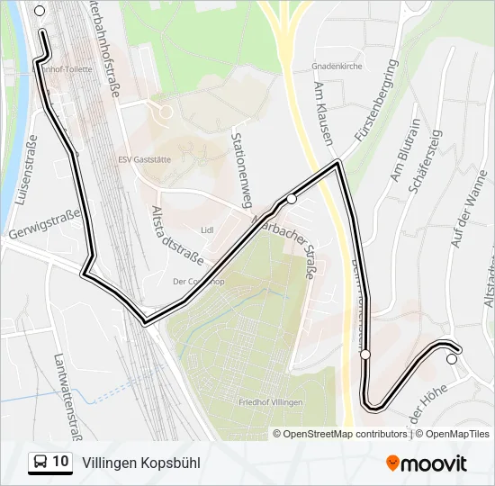 10 Bus Line Map