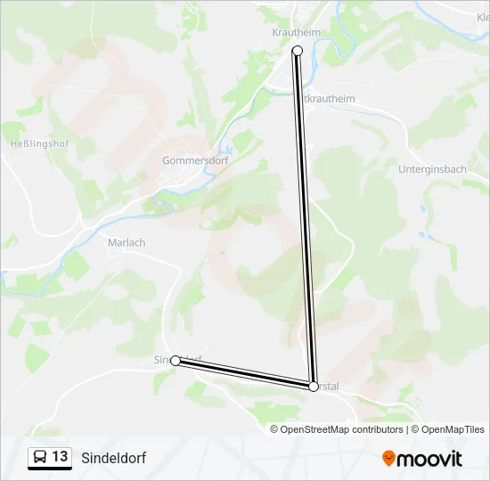 13 Bus Line Map