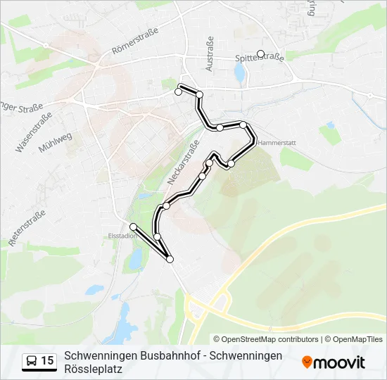 15 Bus Line Map