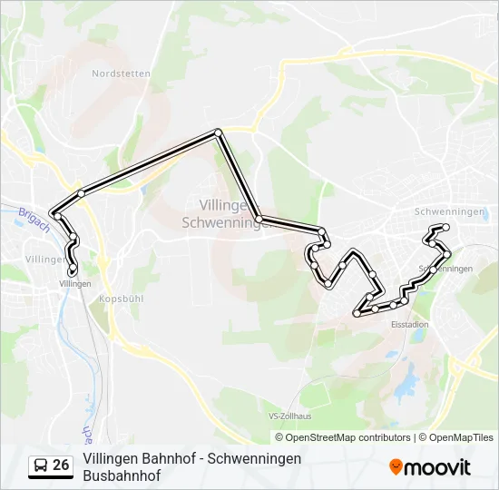 26 Bus Line Map