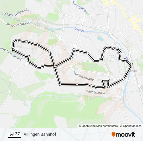 27 Bus Line Map