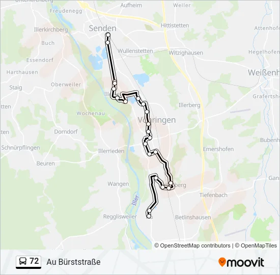 72 Bus Line Map
