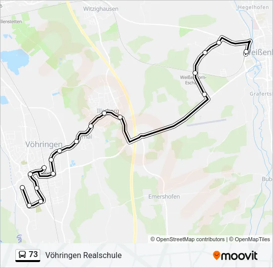 73 Bus Line Map