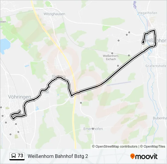 73 Bus Line Map