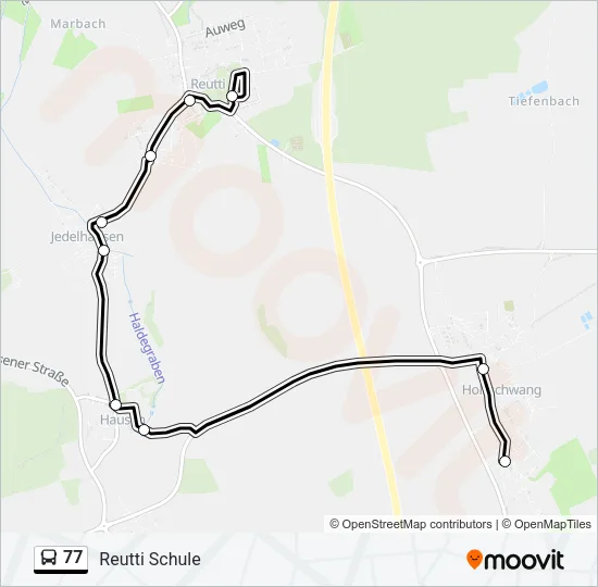 77 Bus Line Map