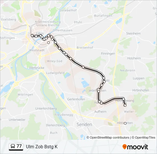 77 Bus Line Map