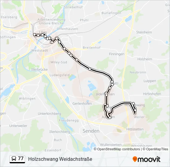77 Bus Line Map