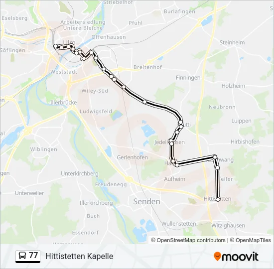 77 Bus Line Map