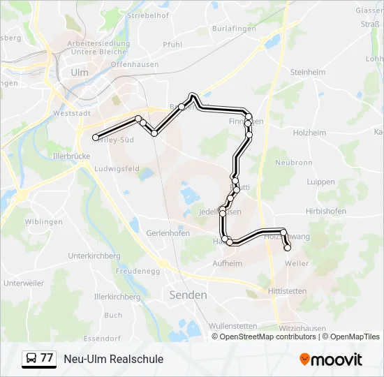 77 Bus Line Map