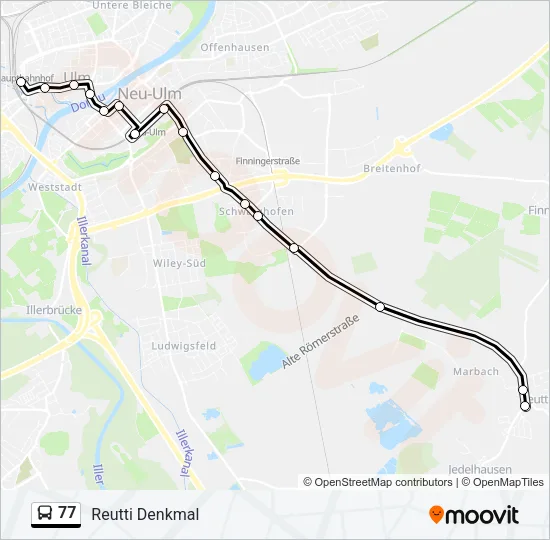77 Bus Line Map