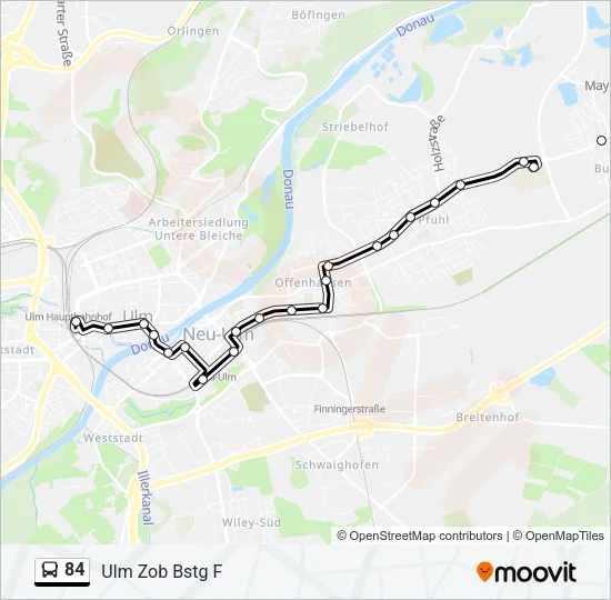 84 Bus Line Map