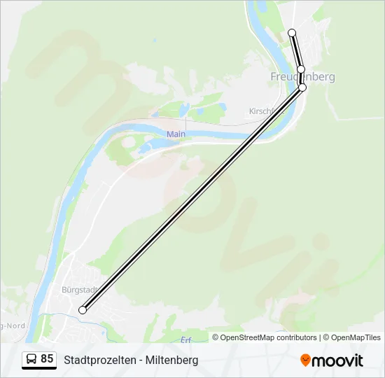 85 Bus Line Map