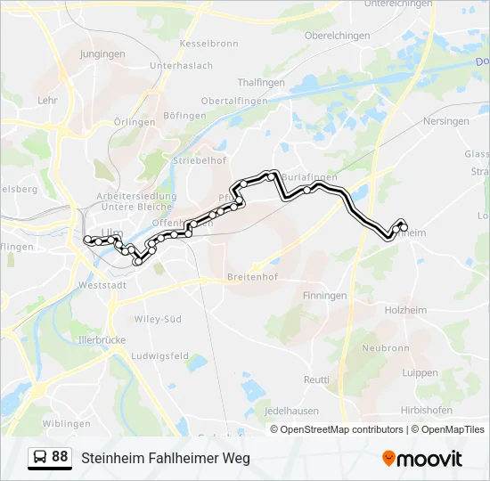 88 Bus Line Map
