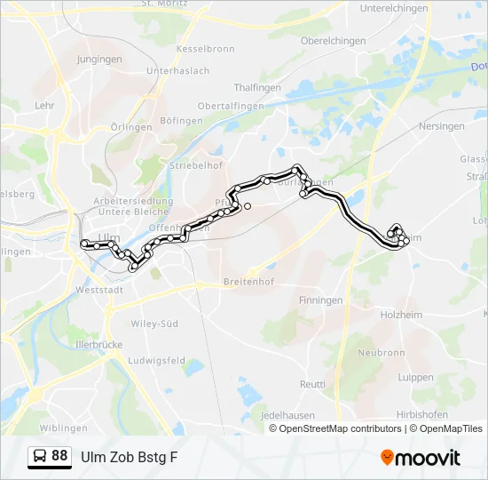 88 Bus Line Map