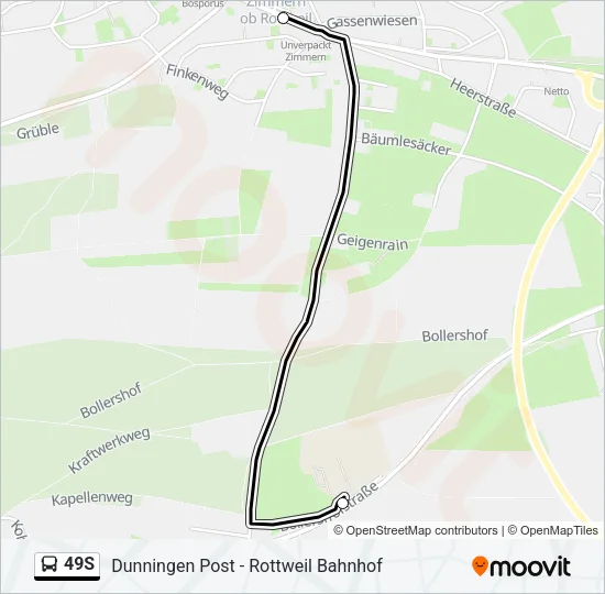 49S Bus Line Map