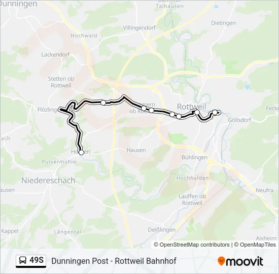 49S Bus Line Map