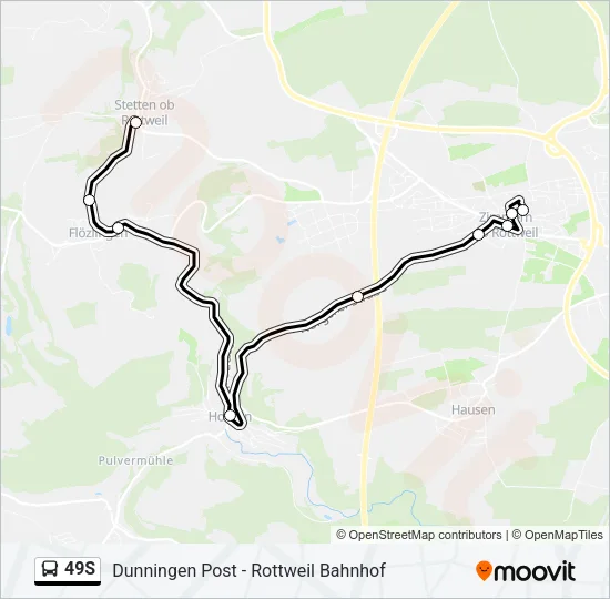 49S Bus Line Map