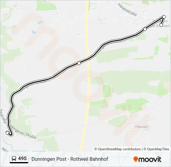 49S Bus Line Map