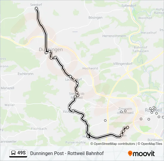 49S Bus Line Map