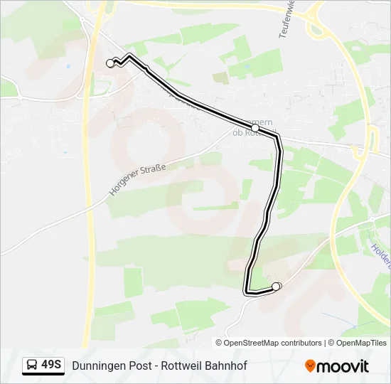 49S Bus Line Map