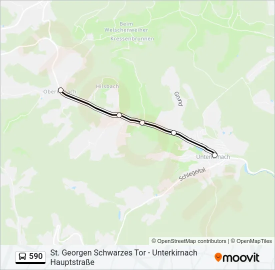 590 Bus Line Map