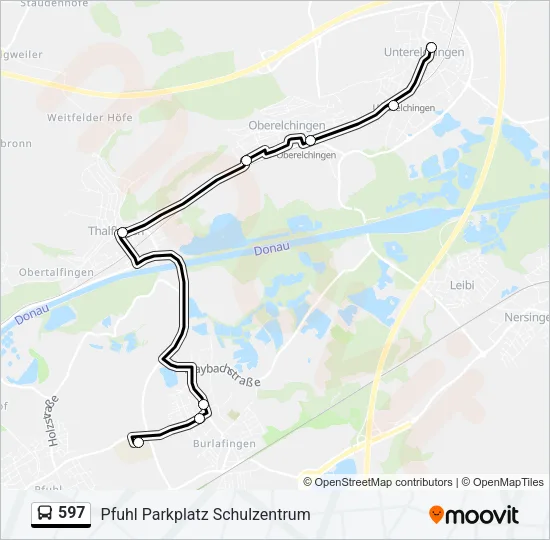597 Bus Line Map