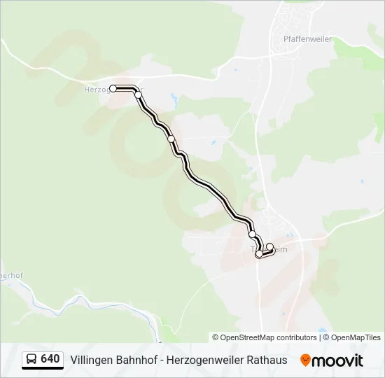 640 Bus Line Map