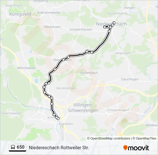 650 Bus Line Map