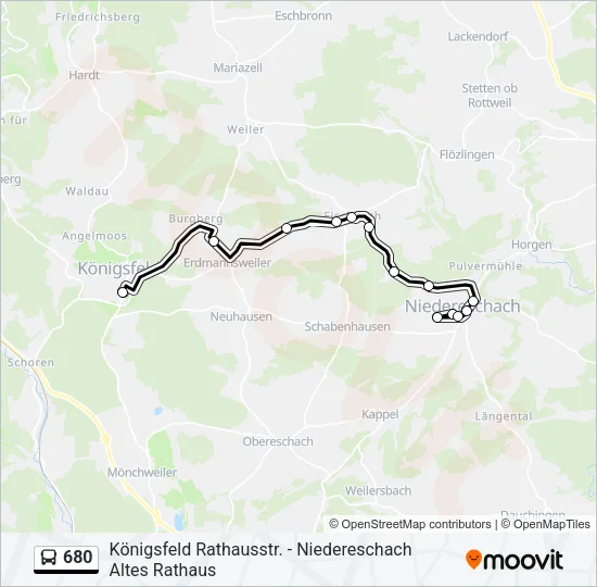 680 Bus Line Map