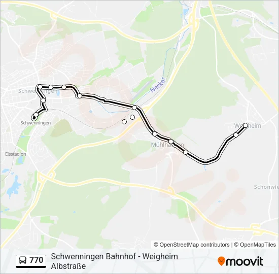 Buslinie 770 Karte