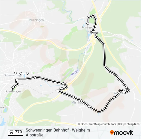 770 Bus Line Map