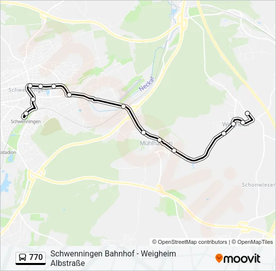 770 Bus Line Map