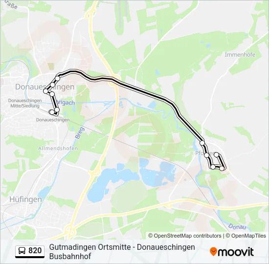 820 Bus Line Map