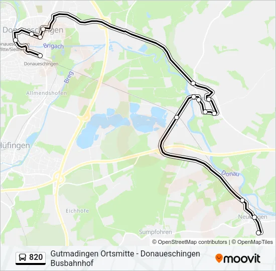 820 Bus Line Map