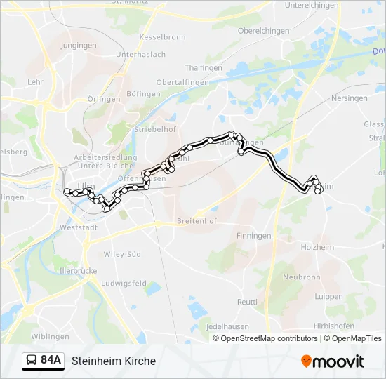 84A Bus Line Map