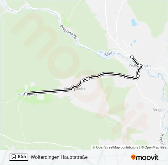 855 Bus Line Map