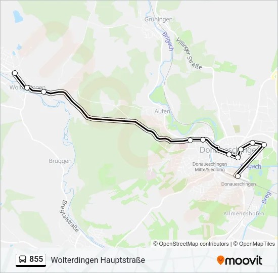 855 Bus Line Map
