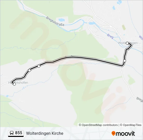 855 Bus Line Map