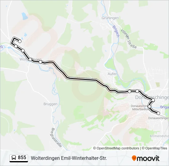 855 Bus Line Map