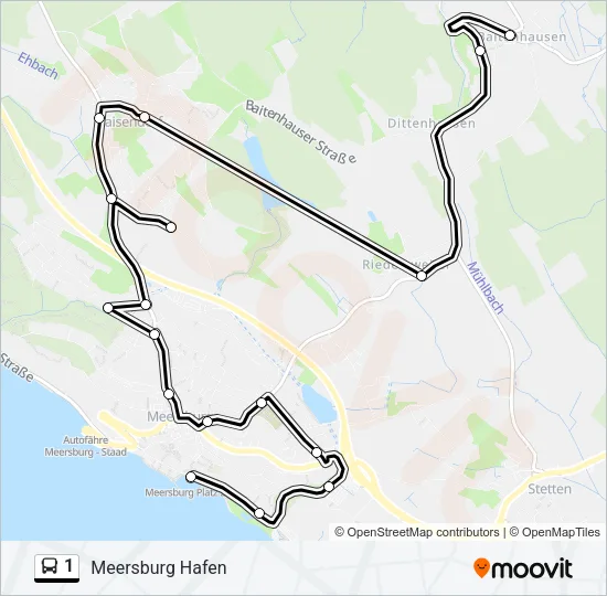 1 Bus Line Map
